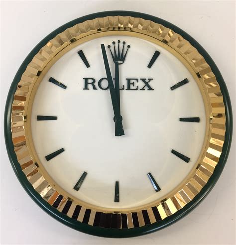 big rolex clock|Rolex wimbledon wall clock.